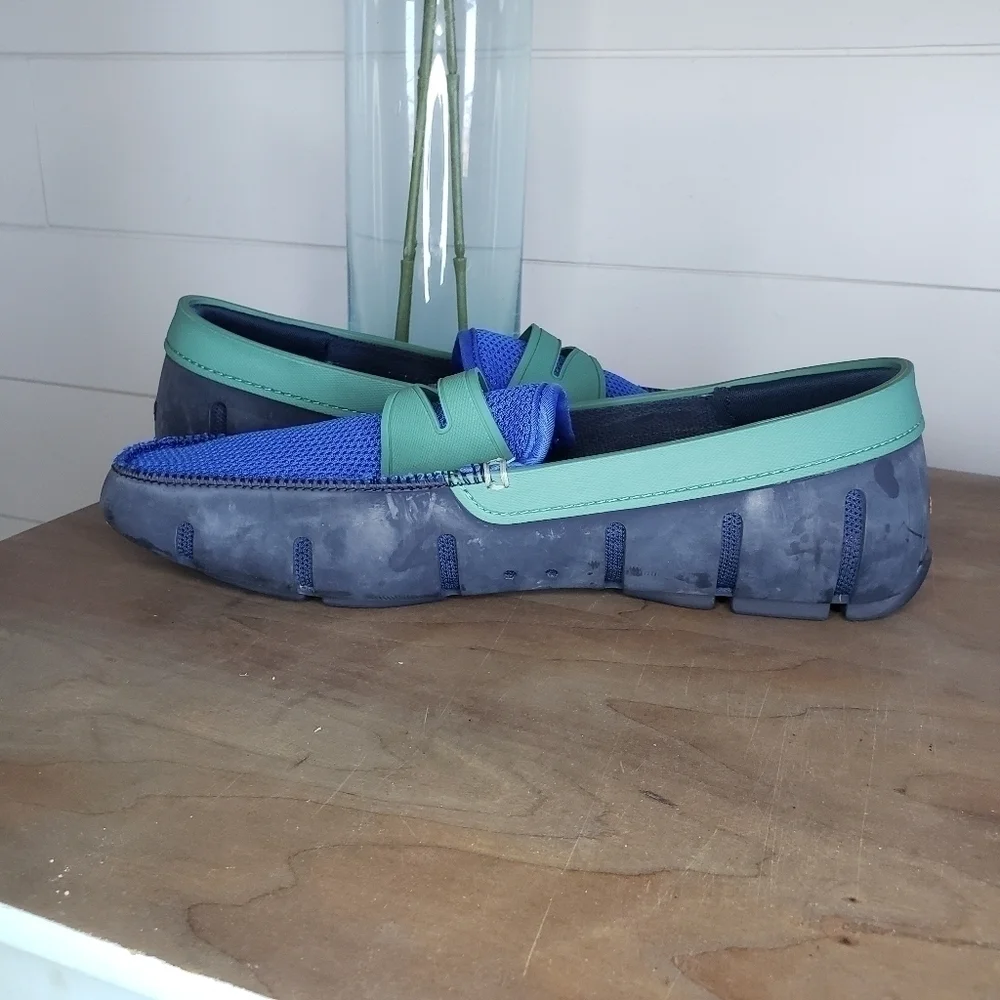 SWIMS Men's Flex Web Washable Penny Loafer Boat Shoe Size 8